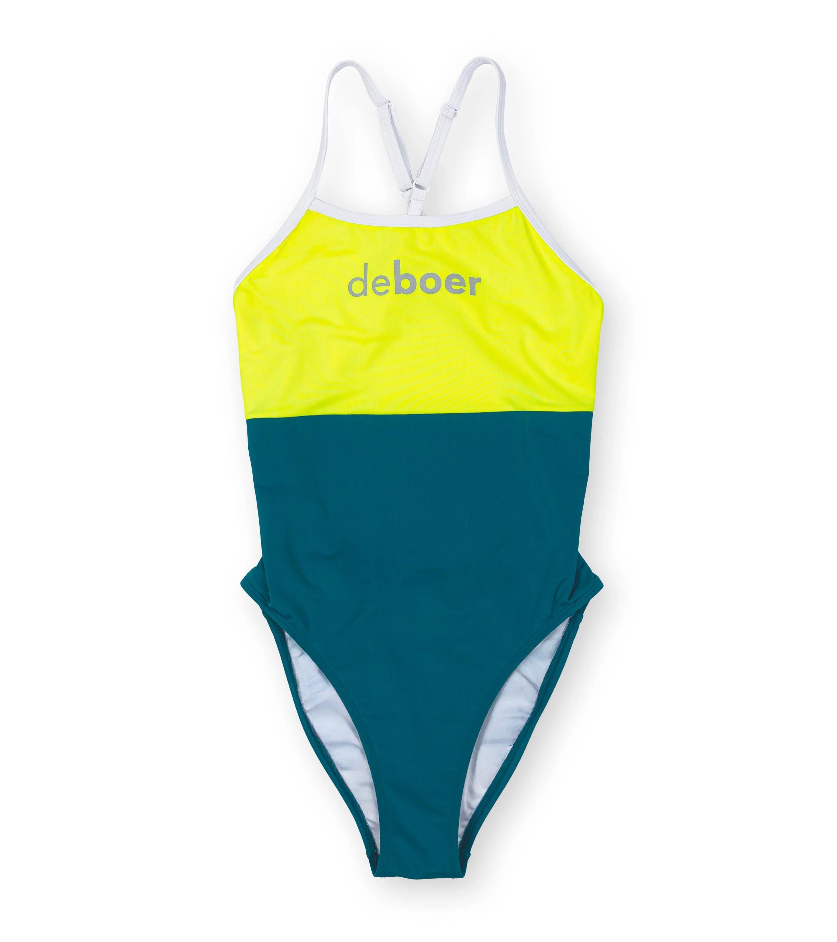 women's active back polo/yellow-teal - Image 3