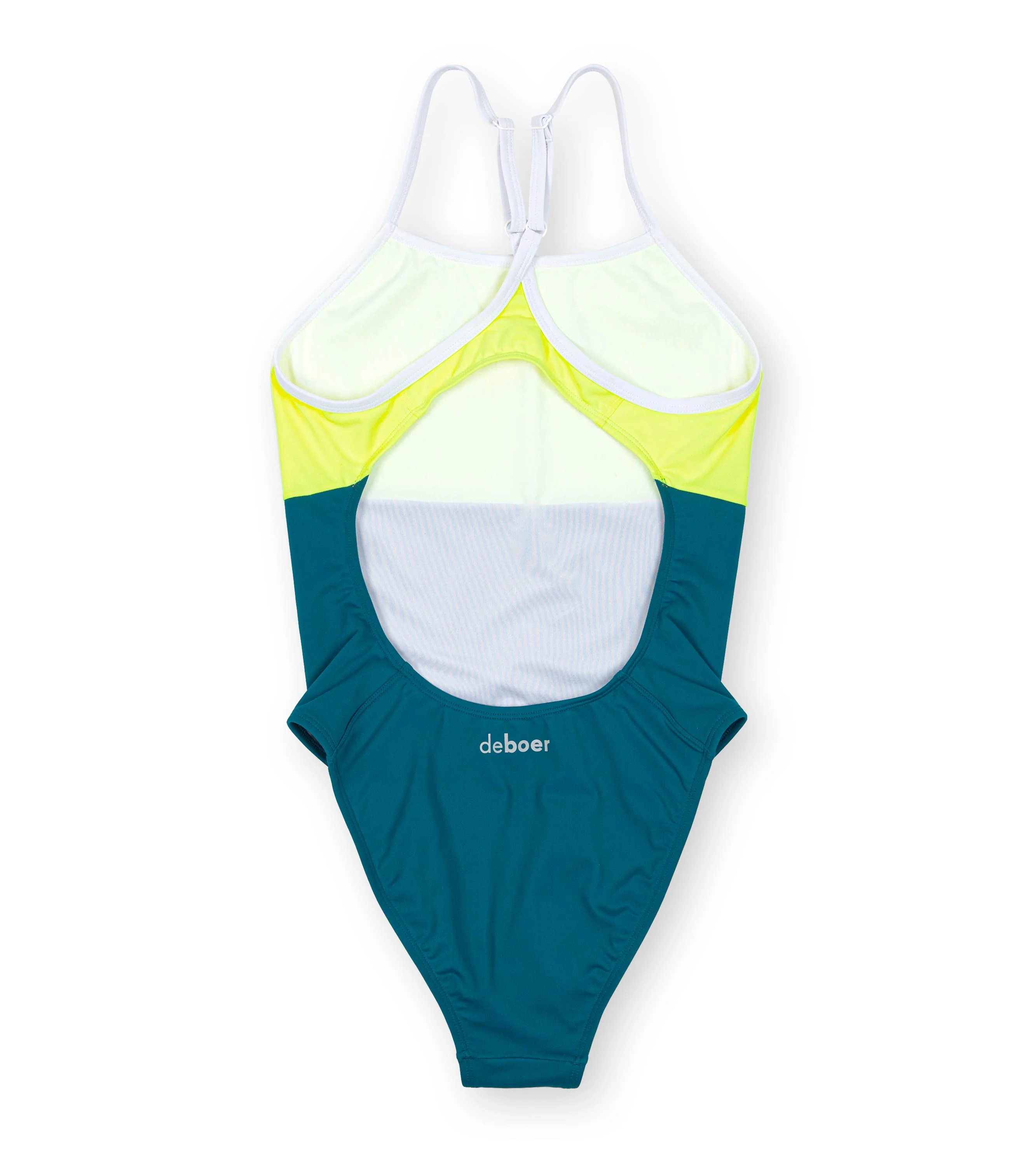 women's active back polo/yellow-teal - Image 4